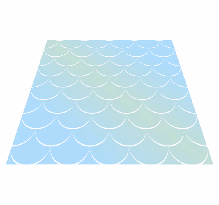 Bathroom vinyl rug in pastel scales pattern - TenStickers
