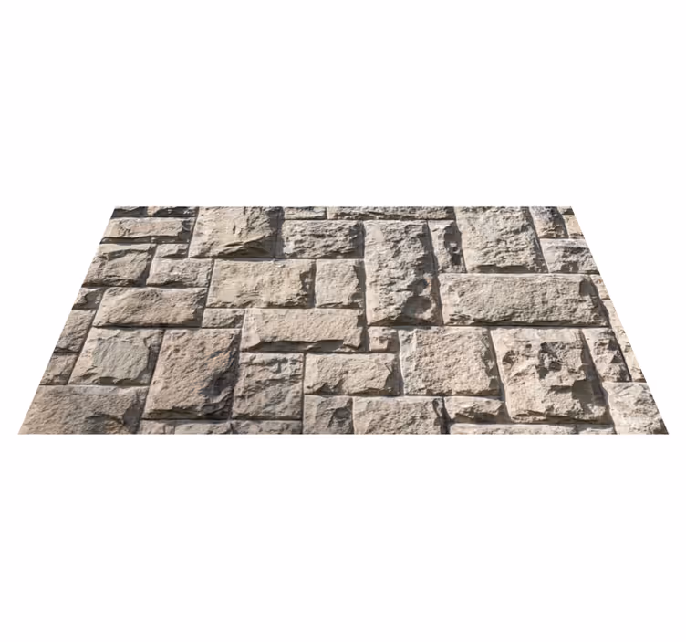 Bathroom vinyl rug in grey rustic stone design - TenStickers