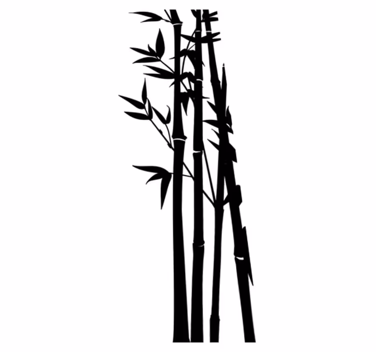 Bathroom vinyl rug bamboo shower screen decal - TenStickers