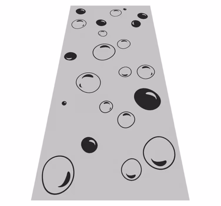 Bathroom vinyl rug with translucent bubble print - TenStickers