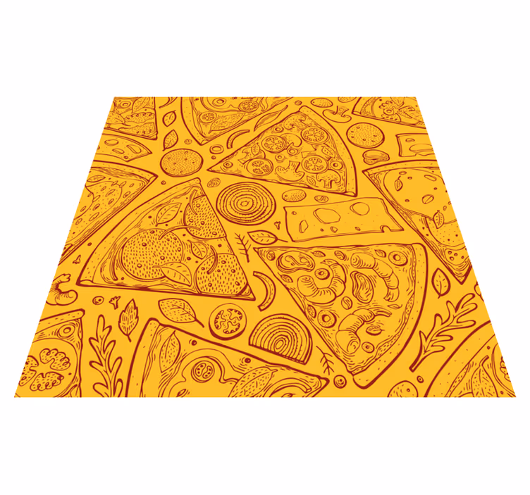 Kitchen vinyl rug with italian food designs - TenStickers