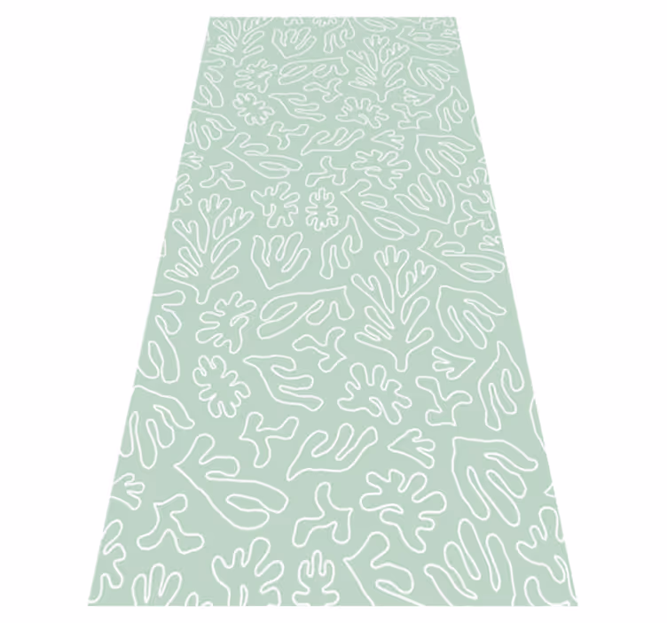 Green think seaweed kitchen vinyl rug - TenStickers