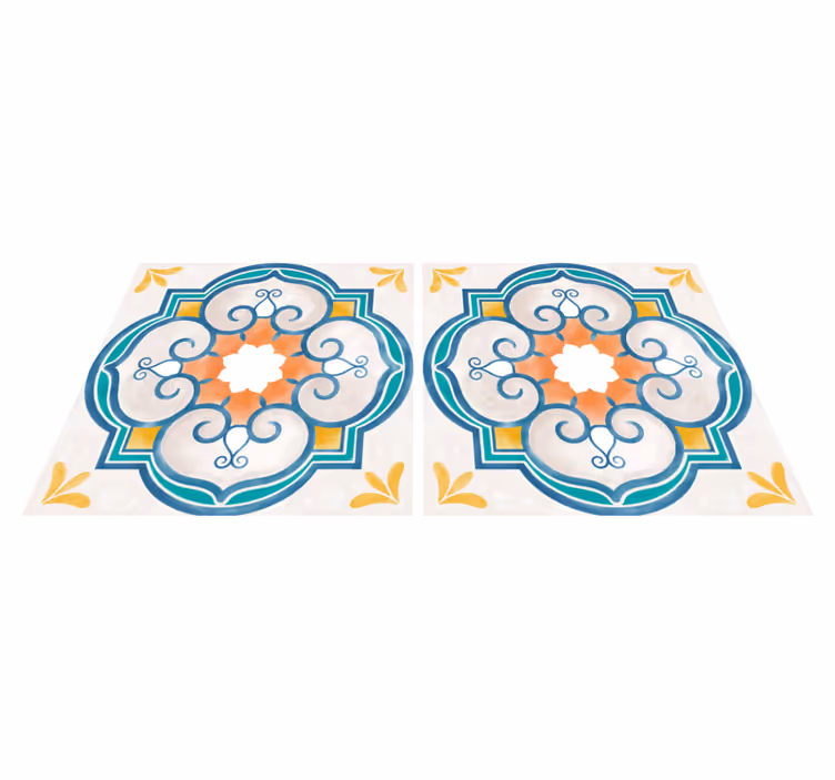 Kitchen vinyl rug with cement pattern designs - TenStickers