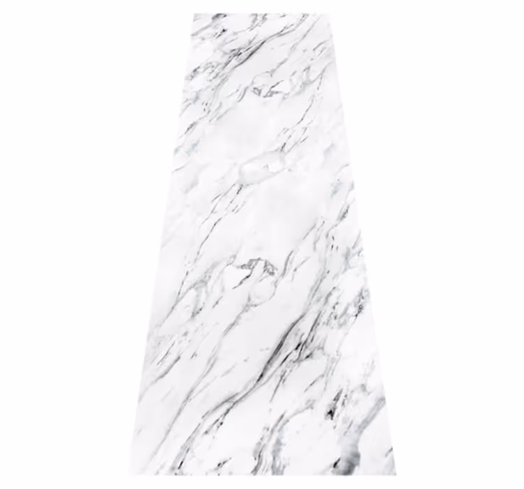 White marble kitchen vinyl rug - TenStickers