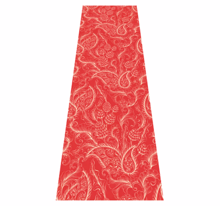 Kitchen vinyl rug with paisley illustration fridge - TenStickers