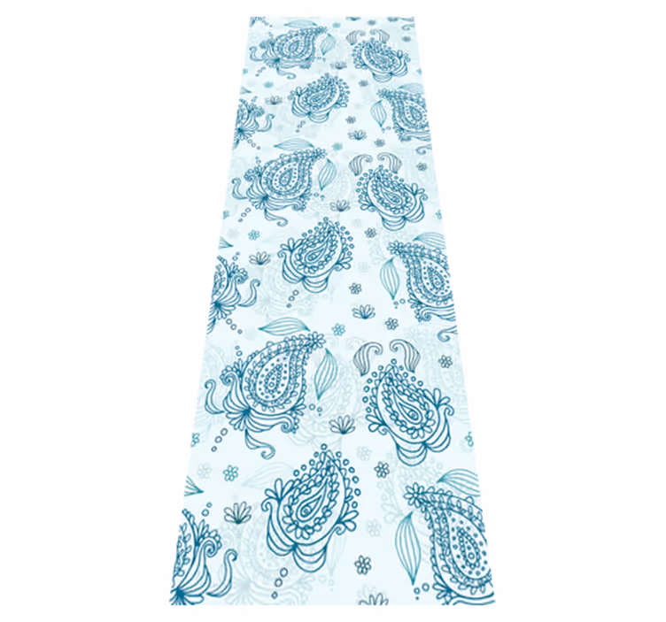 Floral paisley kitchen vinyl rug - TenStickers