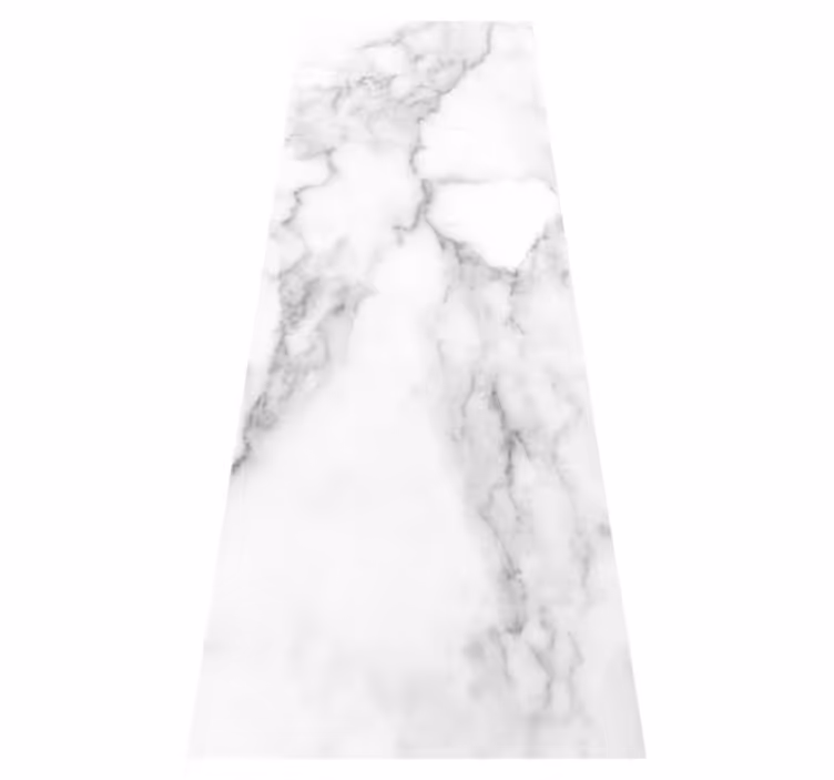 Kitchen vinyl rug with white marble design - TenStickers
