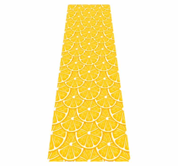 Kitchen vinyl rug with orange pattern design - TenStickers