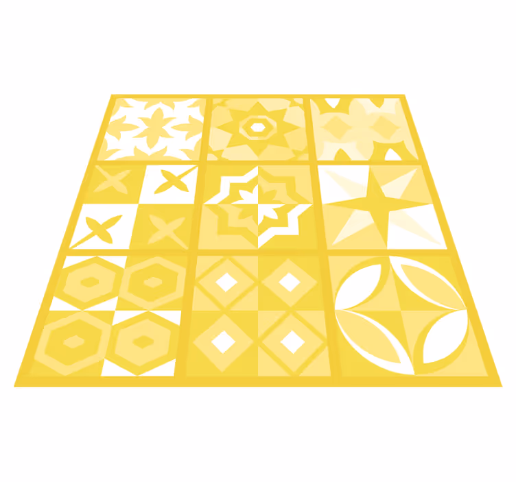 Illuminating pantone kitchen vinyl rug - TenStickers