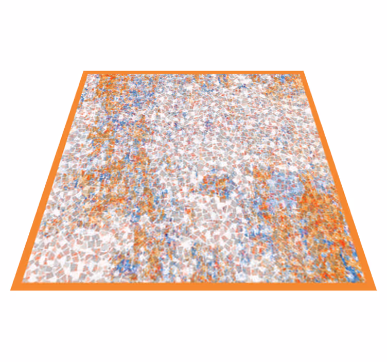 Kitchen vinyl rug with porcelain gray mosaic texture - TenStickers