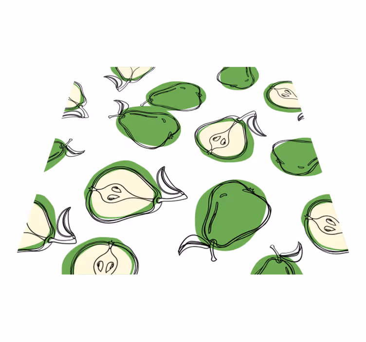 Kitchen vinyl rug pear kitchen sticker tiles - TenStickers