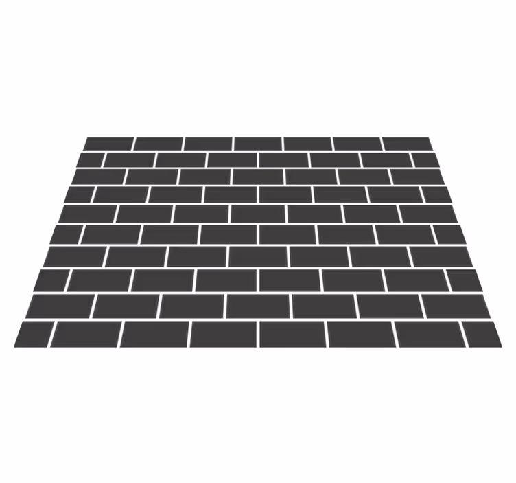 Kitchen vinyl rug dark bricks kitchen decal - TenStickers