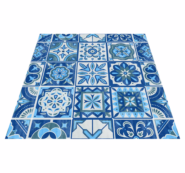 Kitchen vinyl rug talavera tiles kitchen decal - TenStickers