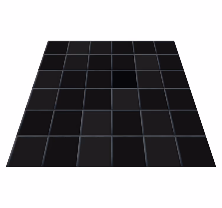 Kitchen vinyl rug with black small tiles design - TenStickers