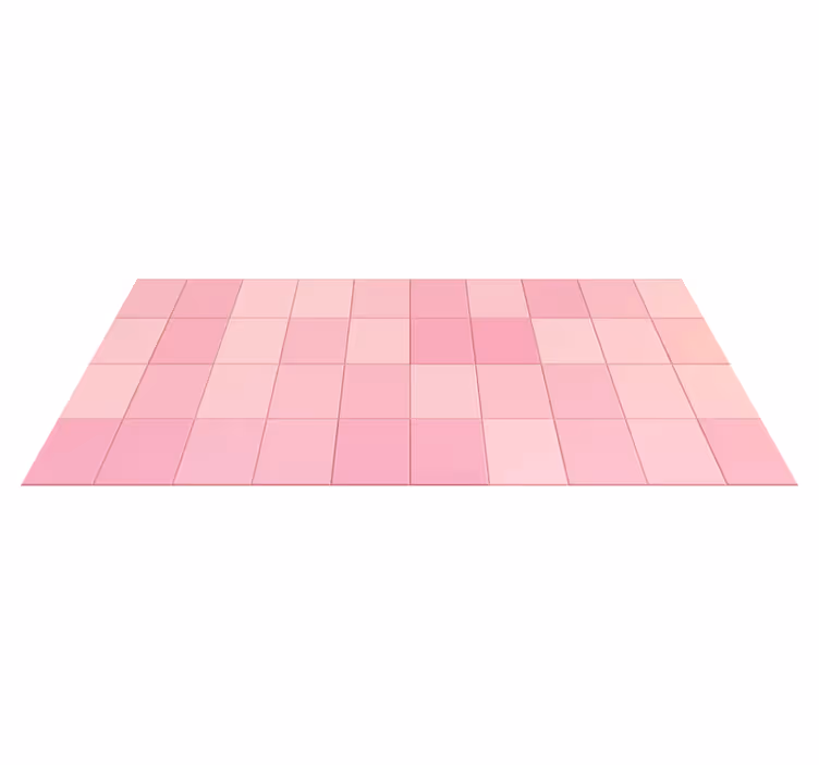 Kitchen vinyl rug in pink square tiles - TenStickers