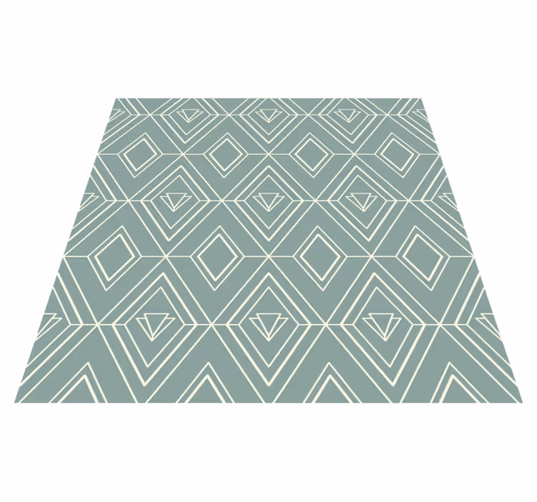 Kitchen vinyl rug with art deco geometric design - TenStickers