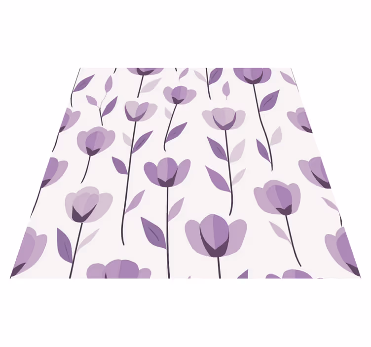 Kitchen vinyl rug with floral print design - TenStickers