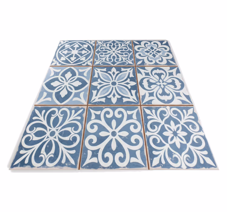 Kitchen vinyl rug moroccan tile design - TenStickers