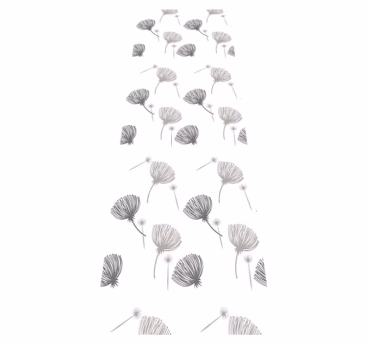 Bedroom vinyl rug with meadow flowers on white - TenStickers