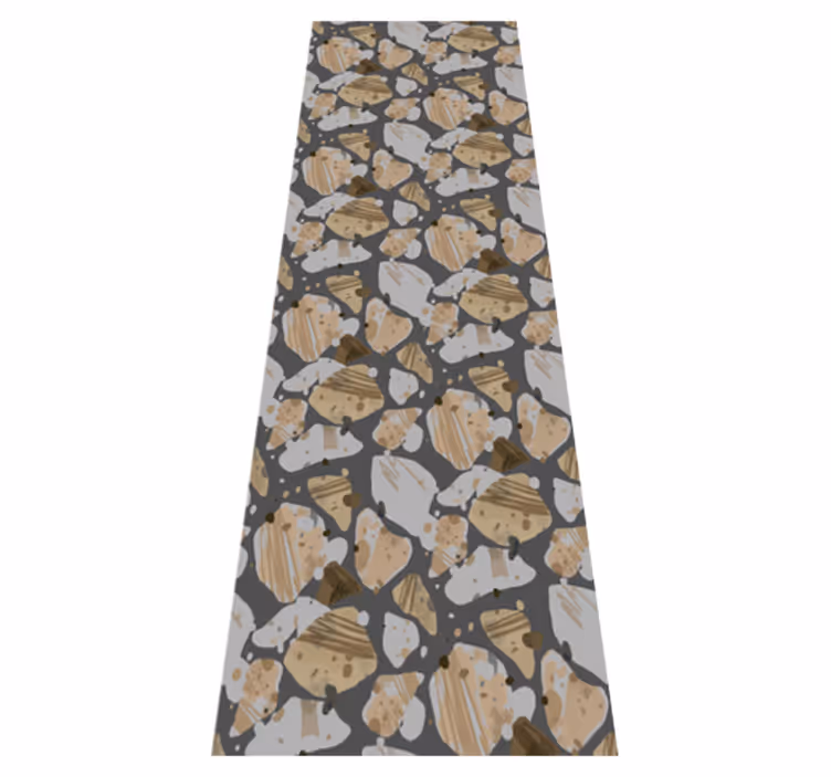 Bedroom vinyl rug in cement terrazzo design - TenStickers