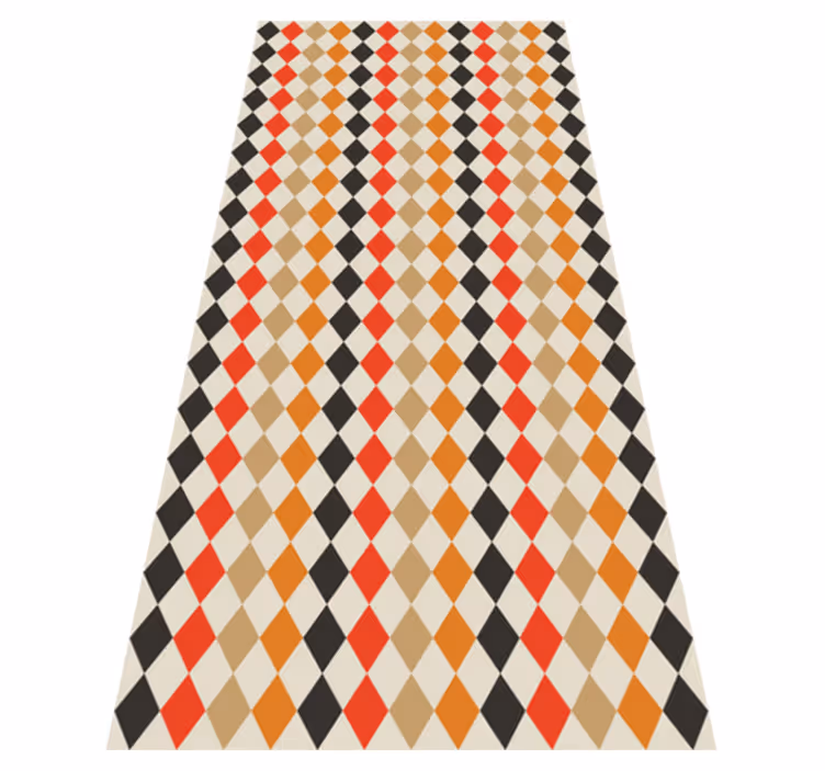 Bedroom vinyl rug retro 80 diamonds - TenStickers