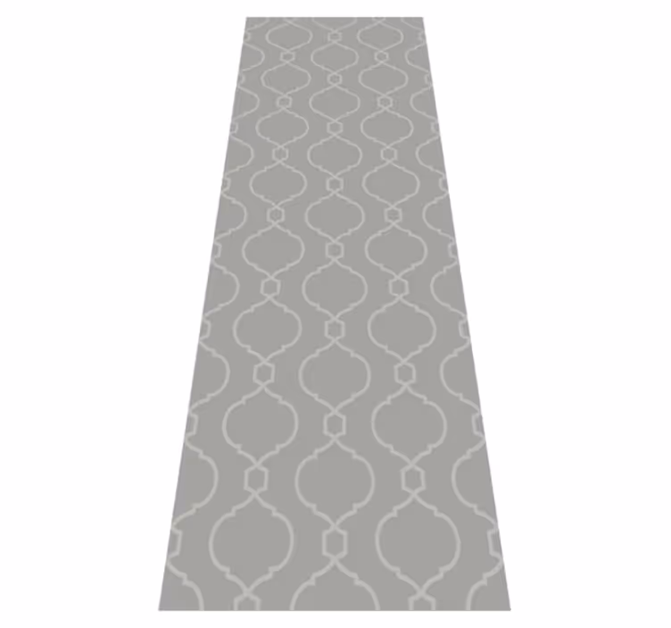 Bedroom vinyl rug in gray geometric hamptons pattern - TenStickers