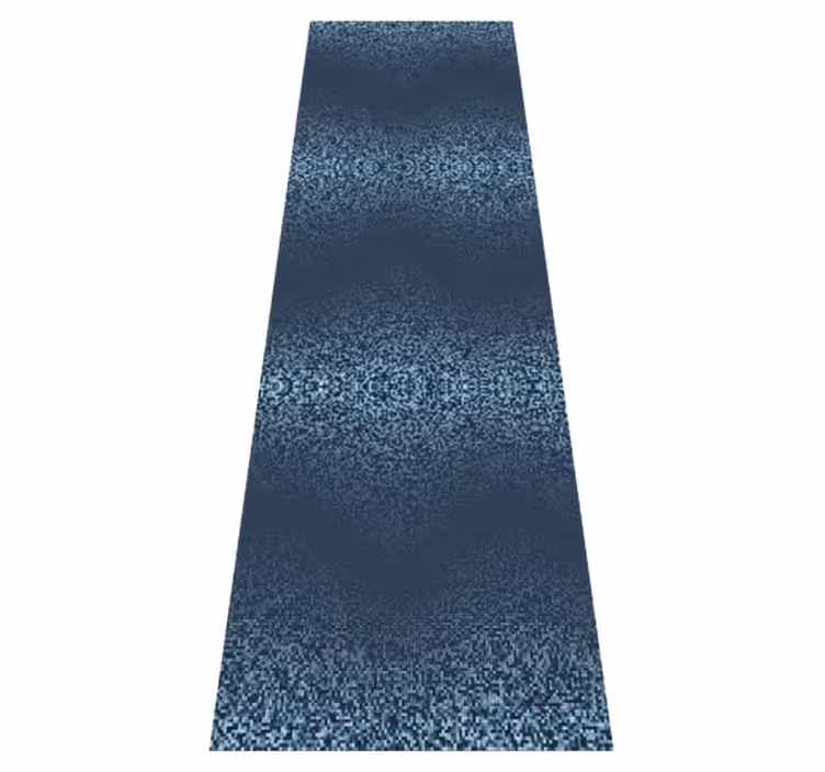 Bedroom vinyl rug with retro blue square dots - TenStickers