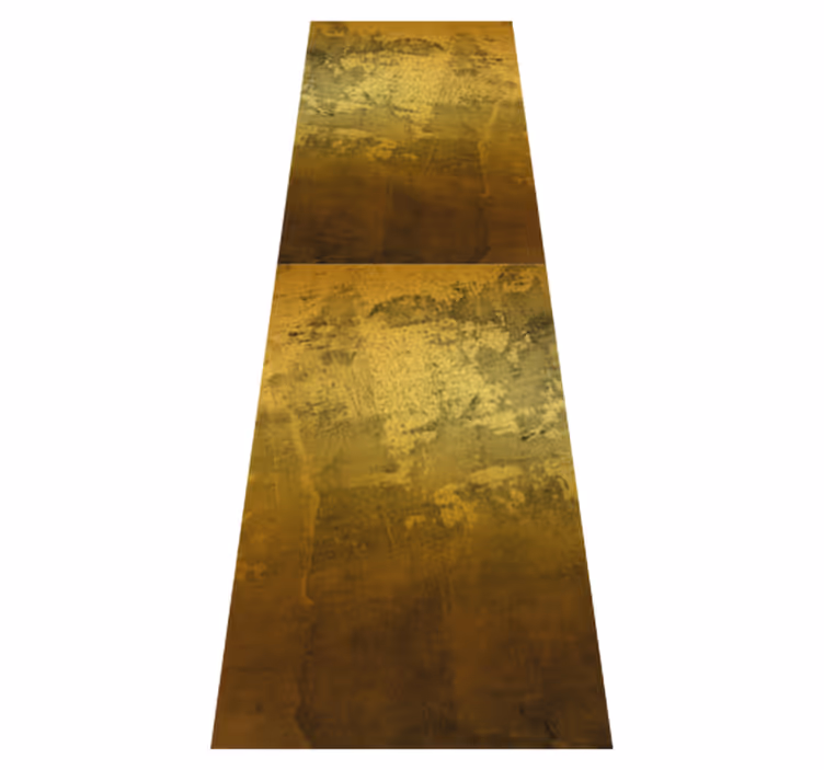 Bedroom vinyl rug with retro golden tangle pattern - TenStickers