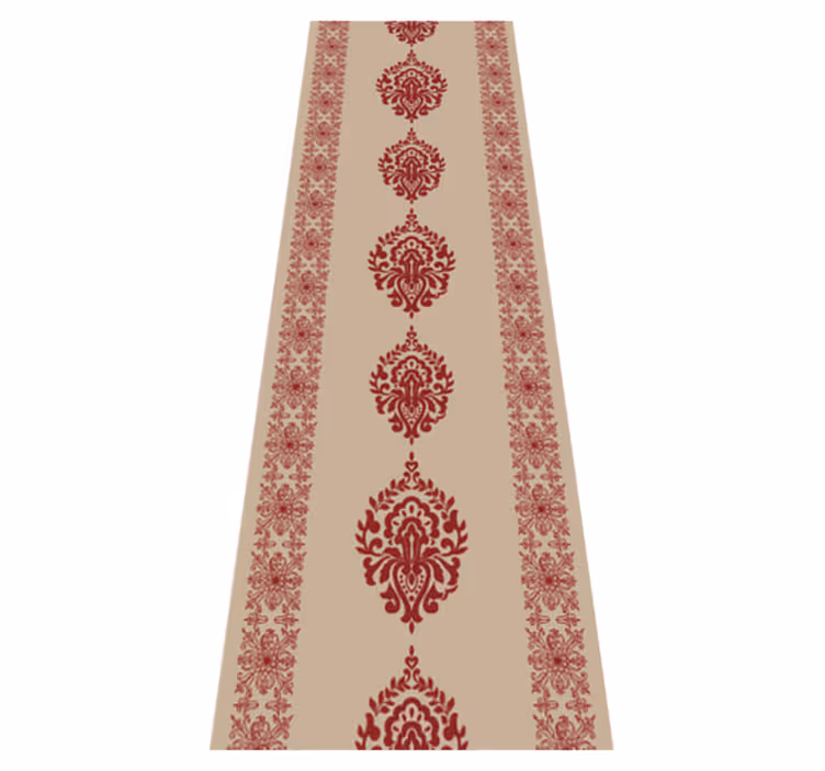 Bedroom vinyl rug in french provincial beige floral - TenStickers