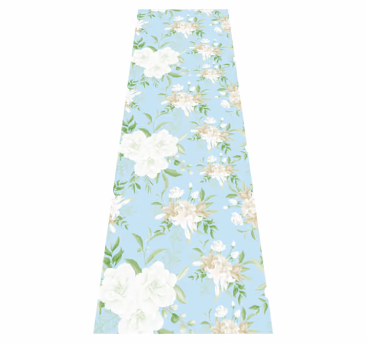 Wild floral grandmillenial style bedroom vinyl rug - TenStickers