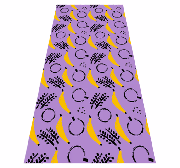 Bedroom vinyl rug with african purple banana design - TenStickers