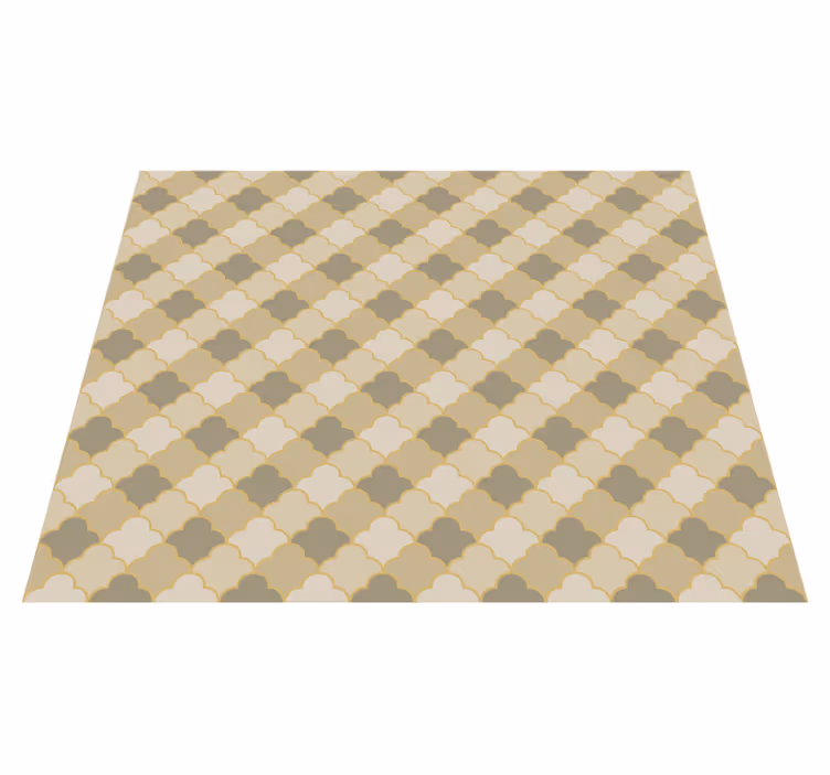 Bedroom vinyl rug in beige art deco design - TenStickers