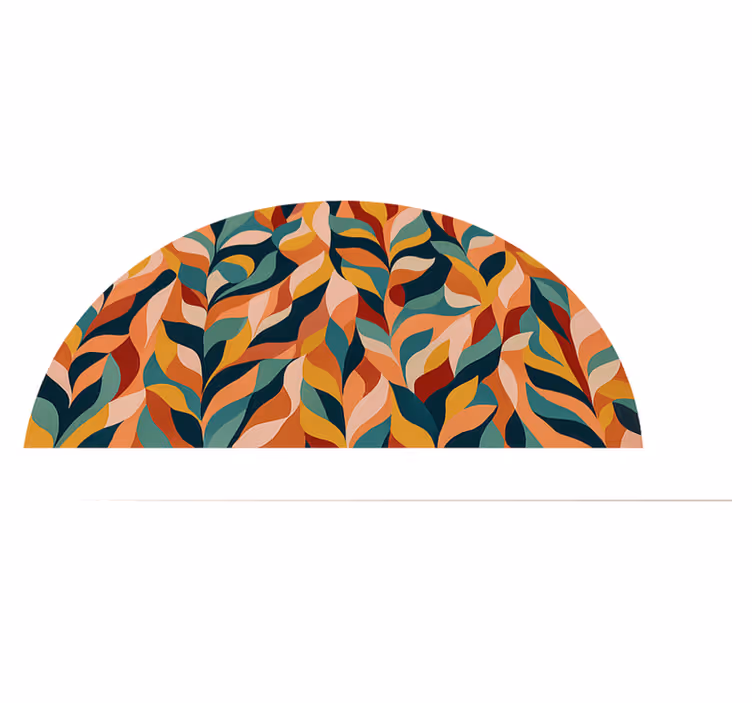 Bedroom vinyl rug with abstract jungle design - TenStickers