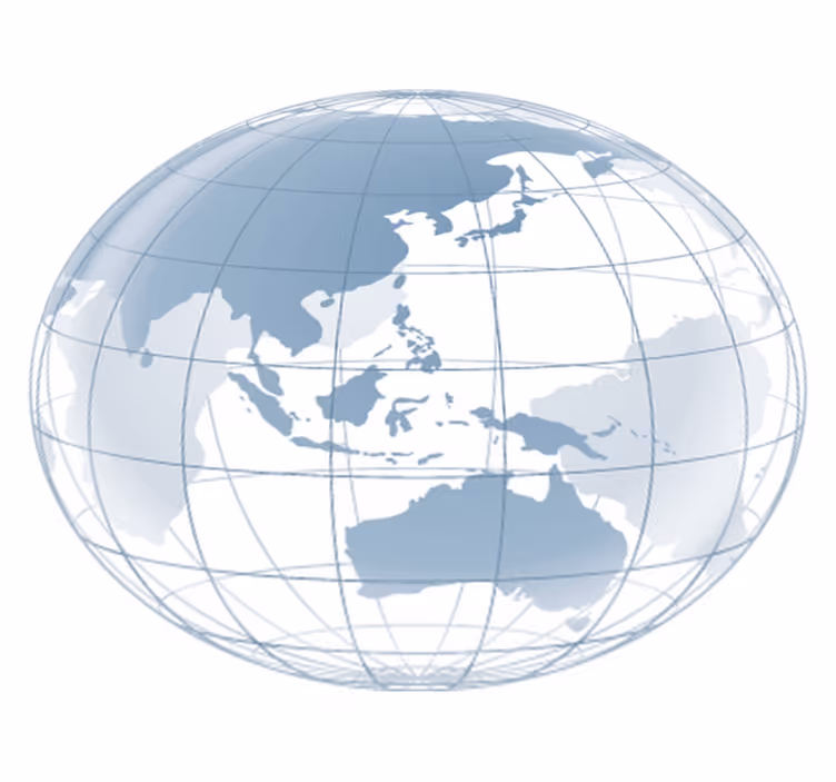 Bedroom vinyl rug transparent world map - TenStickers
