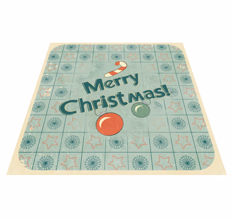Bedroom vinyl rug merry christmas wall decor - TenStickers