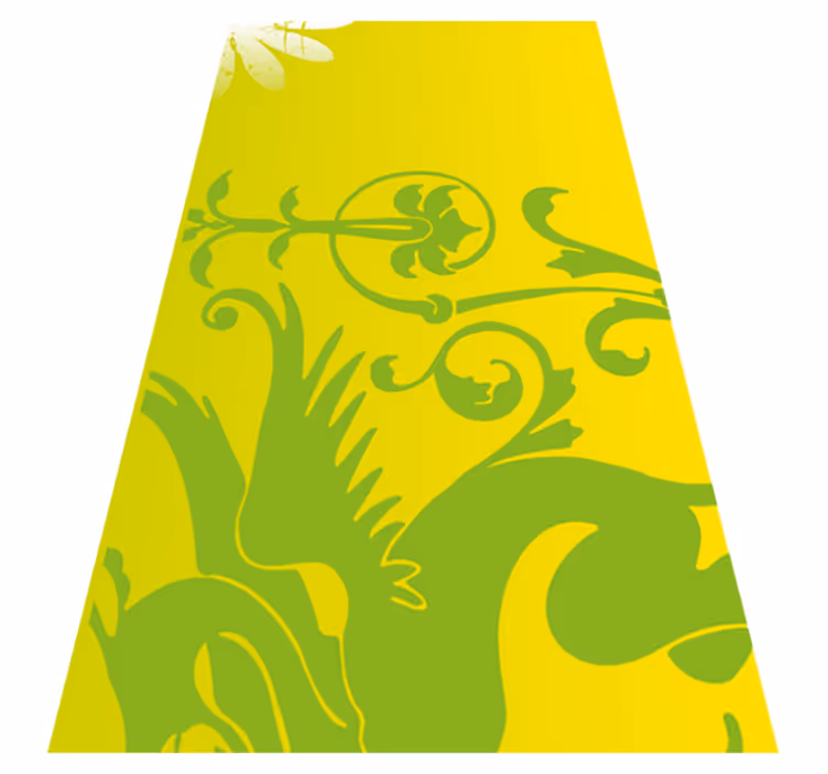 Bedroom vinyl rug green dragon decorative vinyl - TenStickers