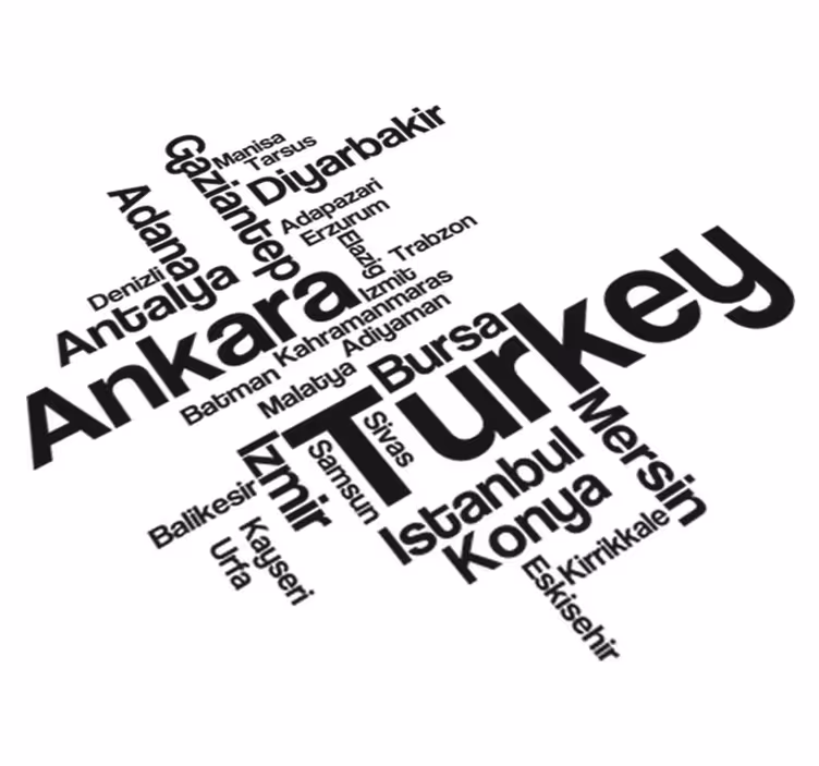 Bedroom vinyl rug turkey decorative text design - TenStickers