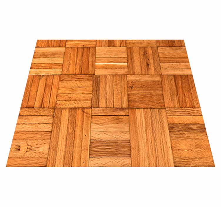 Office vinyl rug - shielded by the wooden weave - TenStickers