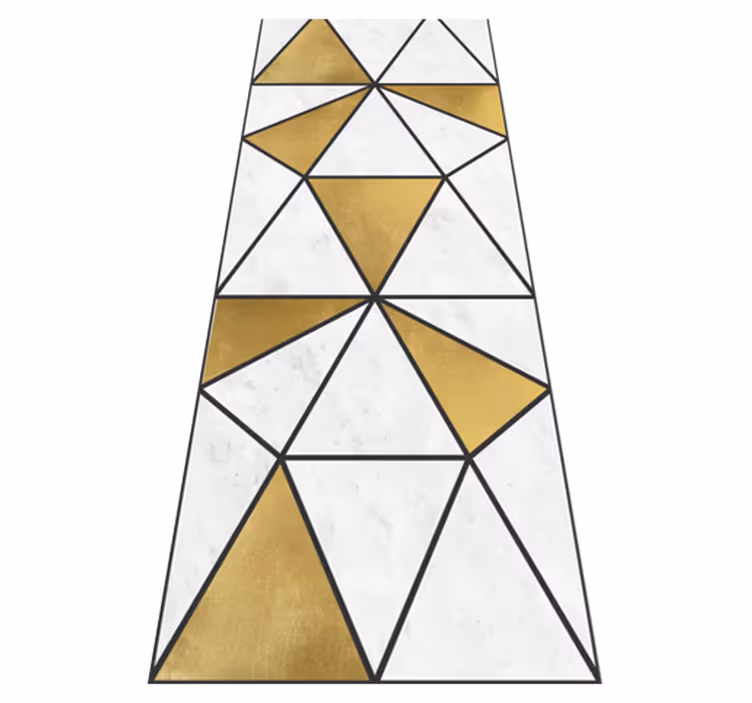 Office vinyl rug with geometric marble design - TenStickers