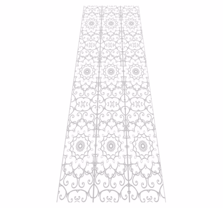 Floral pattern office vinyl rug - TenStickers