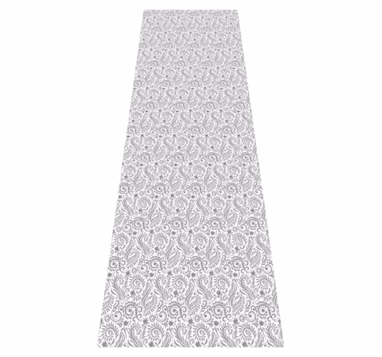 Office vinyl rug ornamental vintage flowers - TenStickers