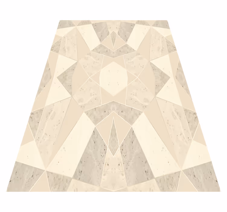 Office vinyl rug 3d golden triangles design - TenStickers