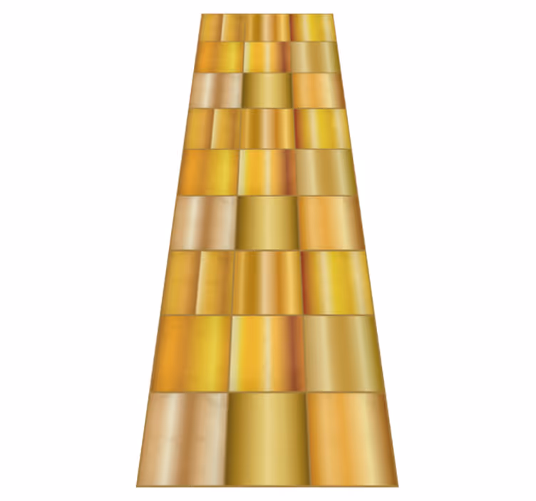 Office vinyl rug in gold yellow blocks - TenStickers
