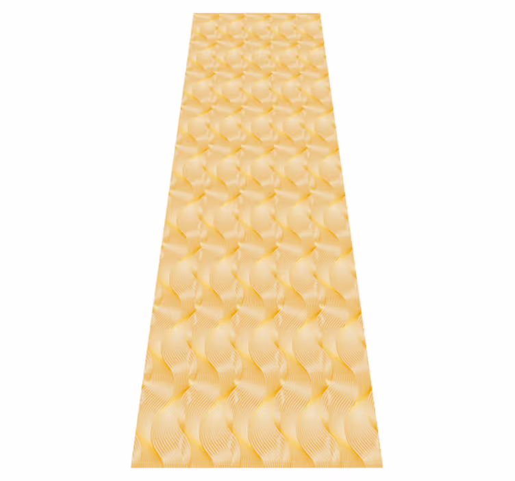 Gold foil wave illusion office vinyl rug - TenStickers