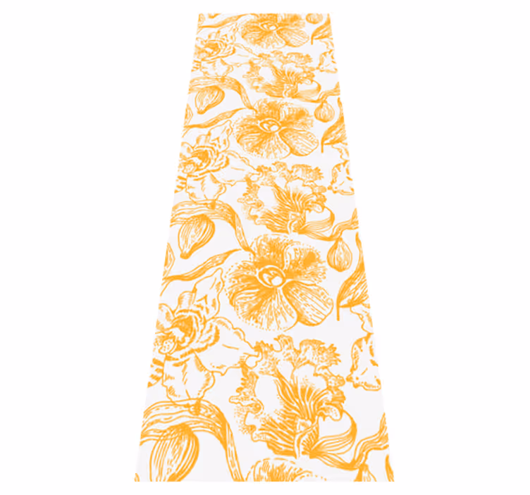 Office vinyl rug with yellow orchid pattern - TenStickers