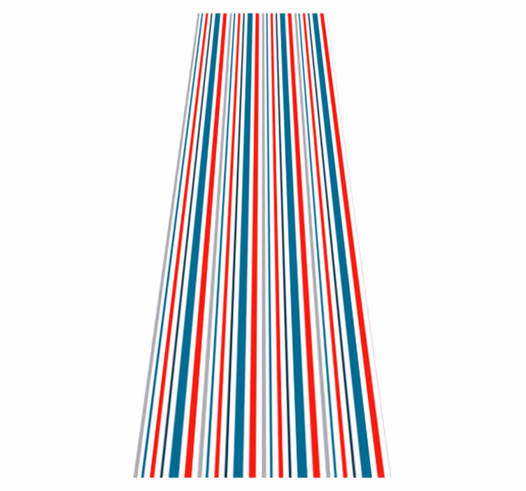 Bedroom vinyl rug in marine retro striped design - TenStickers