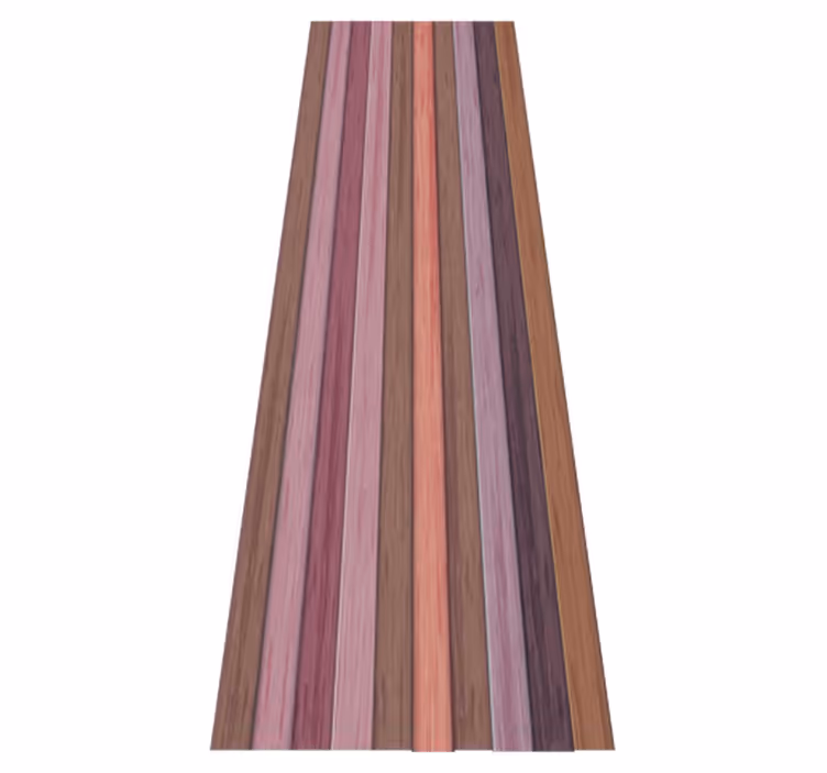 Bedroom vinyl rug in gray and pink wood texture - TenStickers