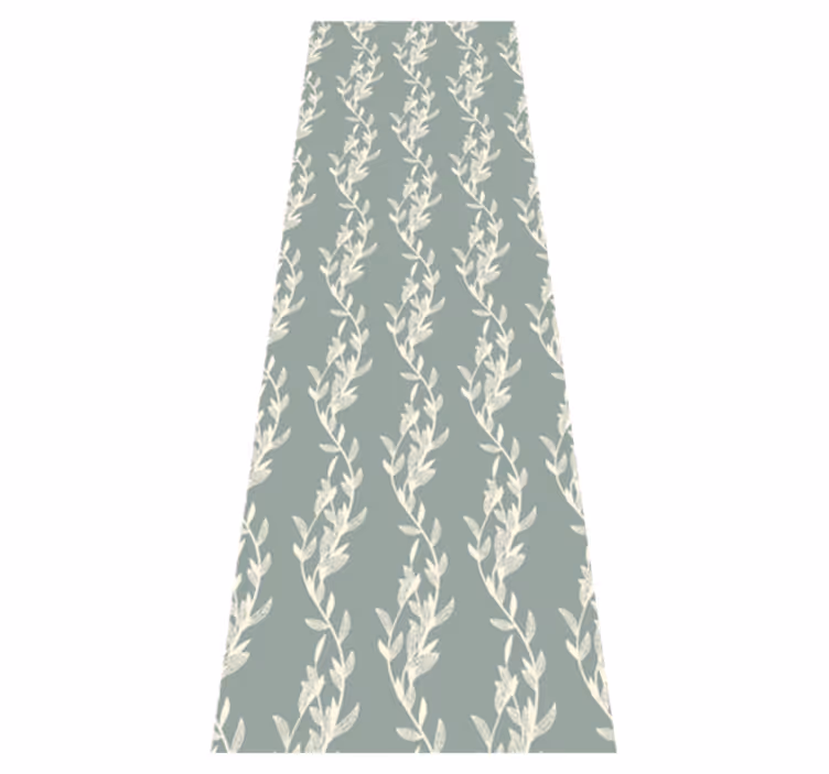 Bedroom vinyl rug with provençal small leaves design - TenStickers