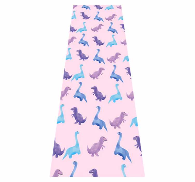 Bedroom vinyl rug with pink dinosaurs design - TenStickers