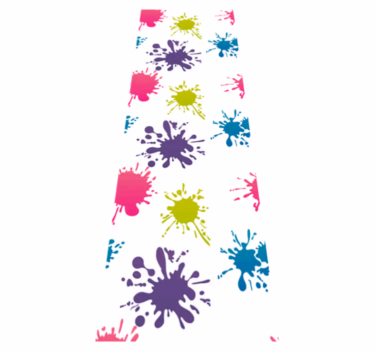 Bedroom vinyl rug in a splash of colors - TenStickers